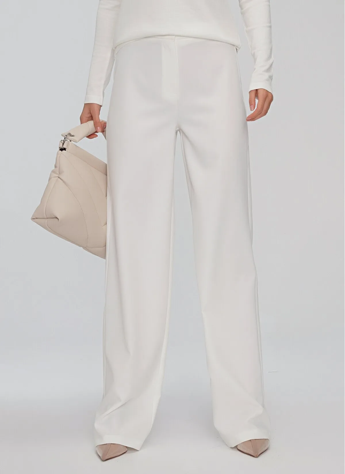 13781 Ecru Wide Leg Pants