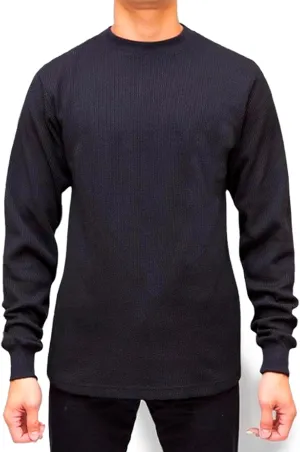 Access Heavyweight Crew Neck Thermal Shirts for Men, Crafted from Rugged Waffle Knit Fabric, Men's Thermal Long Sleeve Shirt