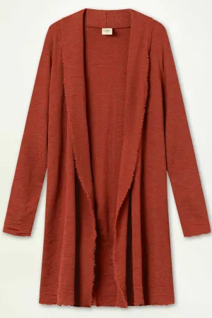 Blusbar Long Cardigan Terracotta