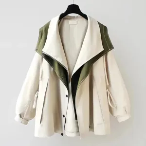 DOROTHY | Oversized Lapel Wind Trench Coat