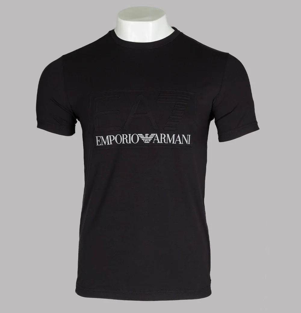 EA7 Bold Raised Logo T-Shirt Black