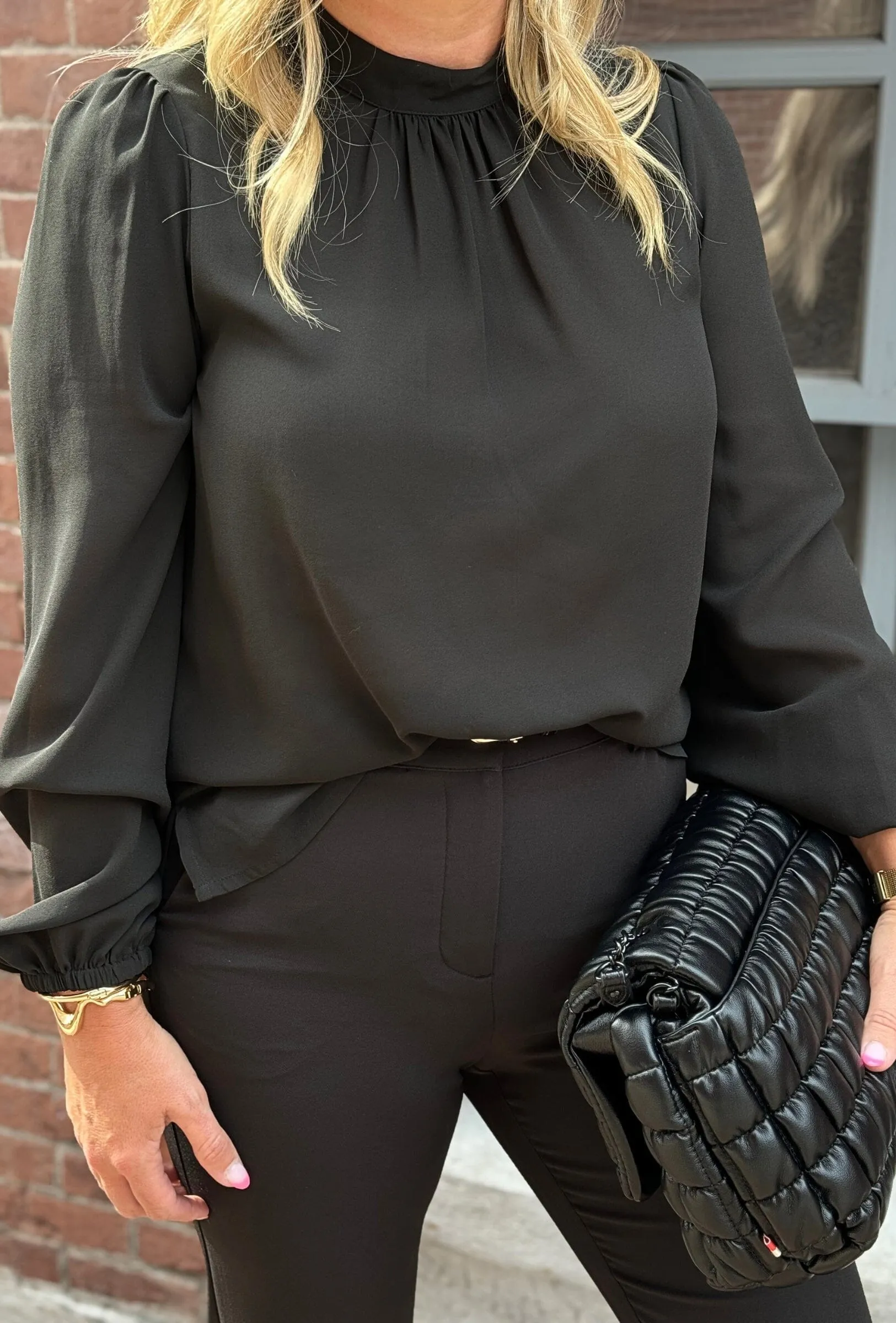 ELEGANT BLACK SHEER BLOUSE