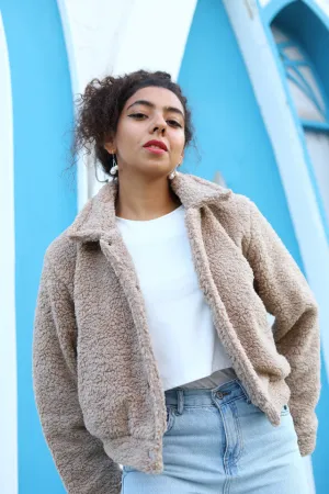 Faux Shearling Cozy Crop Jacket