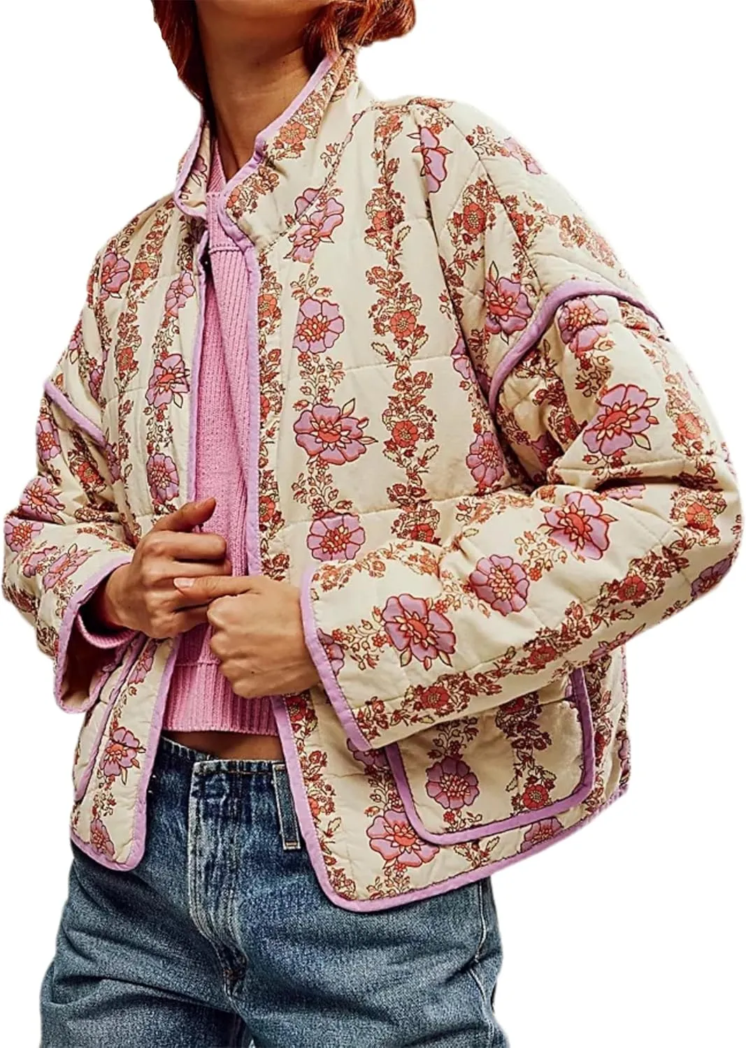 HangNiFang Women's Oversized Quilted Pullover Puffer Jacket with Hood Winter Coat with Pockets