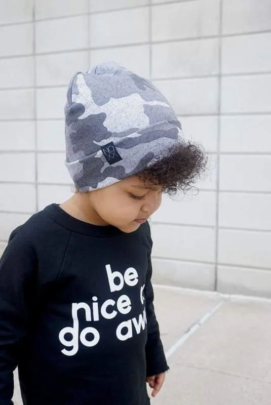 Heather Gray Camouflage | Sweater Knit Beanie