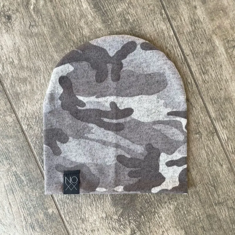 Heather Gray Camouflage | Sweater Knit Beanie