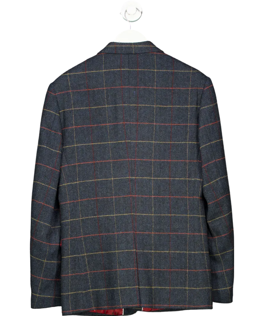 Marc Darcy Blue Tweed Check Blazer UK 40" CHEST