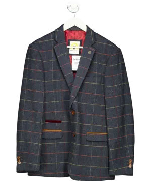 Marc Darcy Blue Tweed Check Blazer UK 40" CHEST