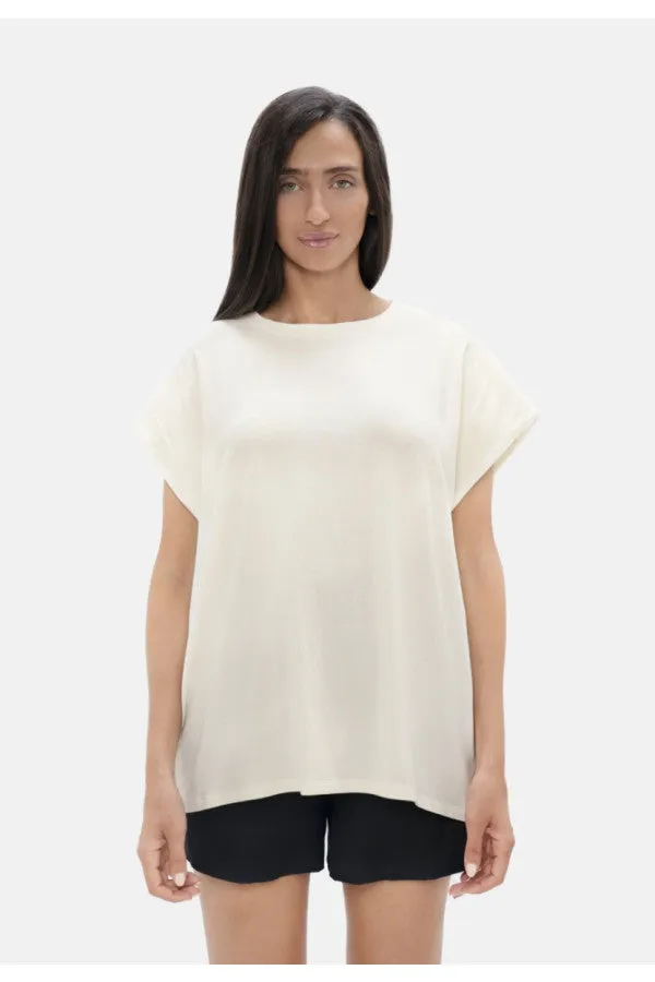 Muscat Bold Shoulder T-Shirt White