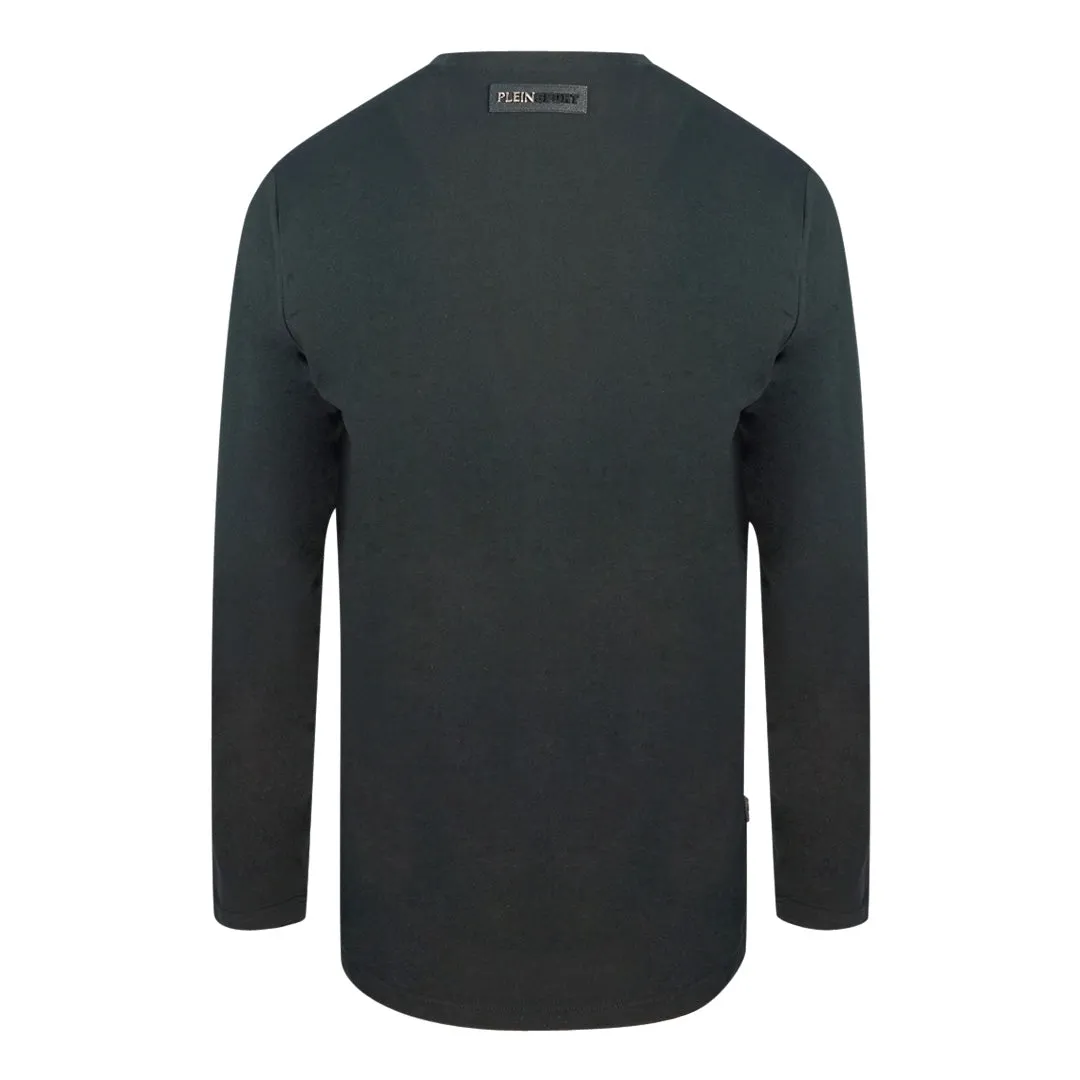 Plein Sport Bold Branded Logo Black Long Sleeved T-Shirt