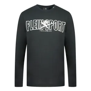 Plein Sport Bold Branded Logo Black Long Sleeved T-Shirt