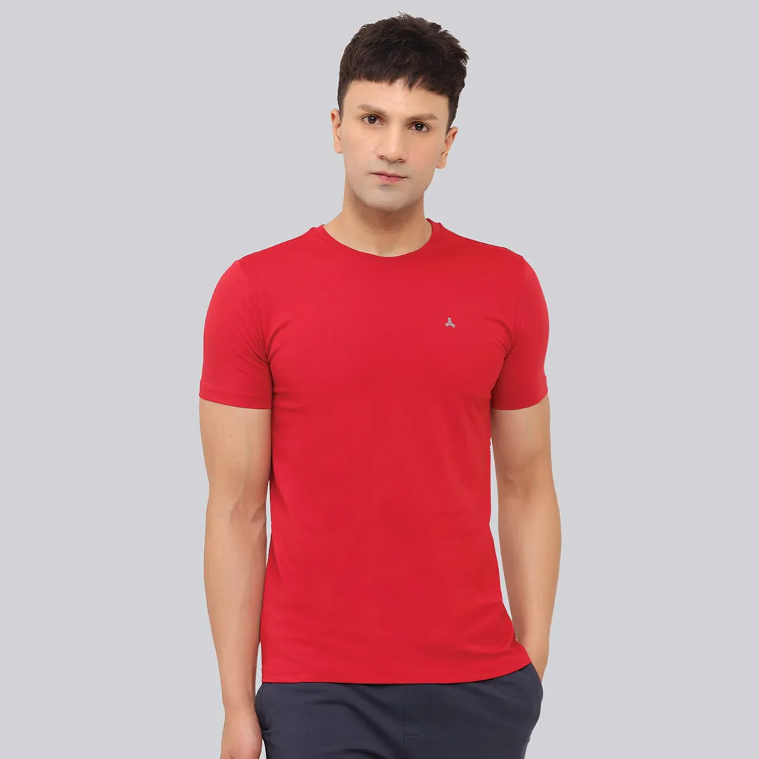 Solid Stretch T-shirt -  Bold Red