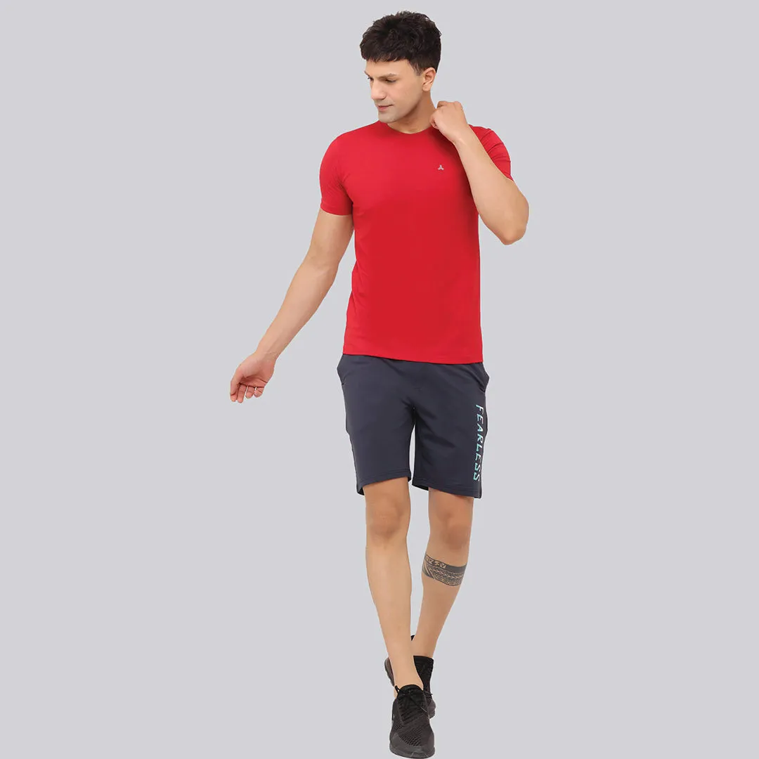 Solid Stretch T-shirt -  Bold Red