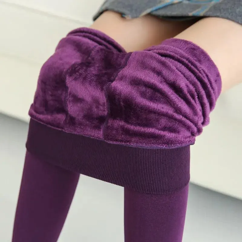 Warm Velvet Leggings for Winter – Body Shaping and Insulating Legwear